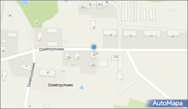 Dzietrzychowo, Dzietrzychowo, 12, mapa Dzietrzychowo