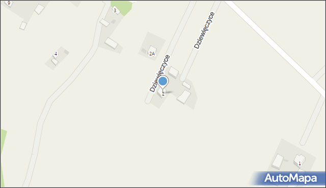 Dziewięczyce, Dziewięczyce, 2, mapa Dziewięczyce
