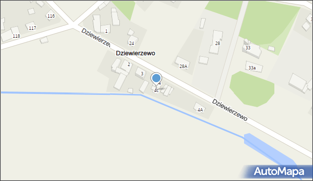 Dziewierzewo, Dziewierzewo, 4c, mapa Dziewierzewo