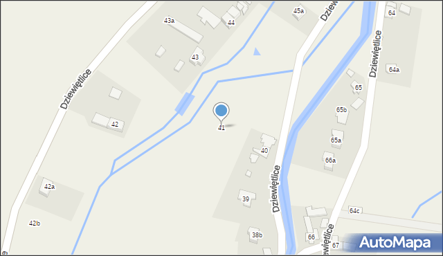 Dziewiętlice, Dziewiętlice, 41, mapa Dziewiętlice