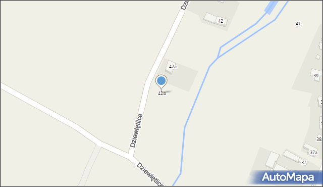 Dziewiętlice, Dziewiętlice, 42b, mapa Dziewiętlice