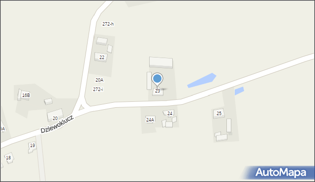 Dziewoklucz, Dziewoklucz, 23, mapa Dziewoklucz