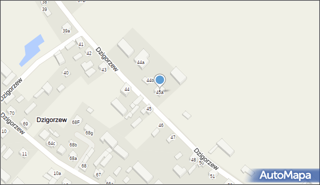 Dzigorzew, Dzigorzew, 45a, mapa Dzigorzew