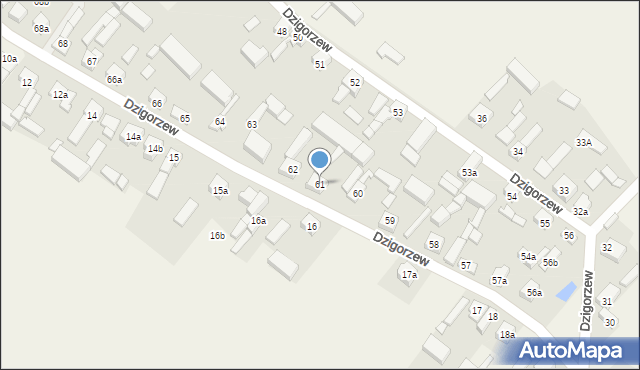 Dzigorzew, Dzigorzew, 61, mapa Dzigorzew