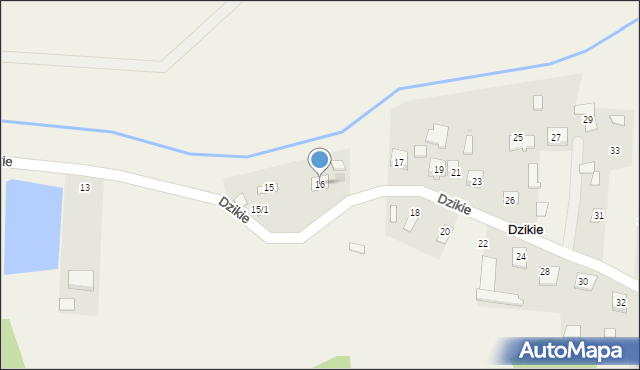 Dzikie, Dzikie, 16, mapa Dzikie