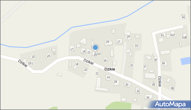 Dzikie, Dzikie, 23, mapa Dzikie