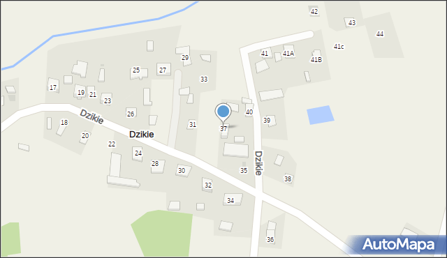 Dzikie, Dzikie, 37, mapa Dzikie