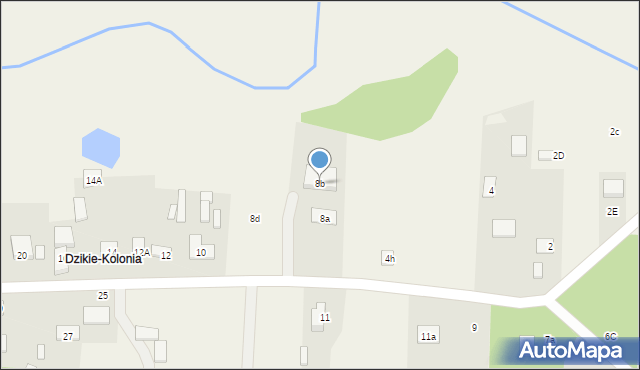 Dzikie-Kolonia, Dzikie-Kolonia, 8b, mapa Dzikie-Kolonia