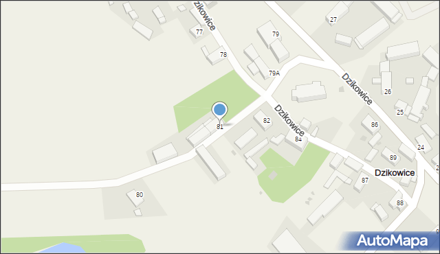 Dzikowice, Dzikowice, 81, mapa Dzikowice