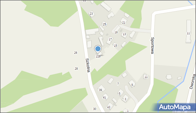 Dzikowiec, Dzikowiec, 119, mapa Dzikowiec