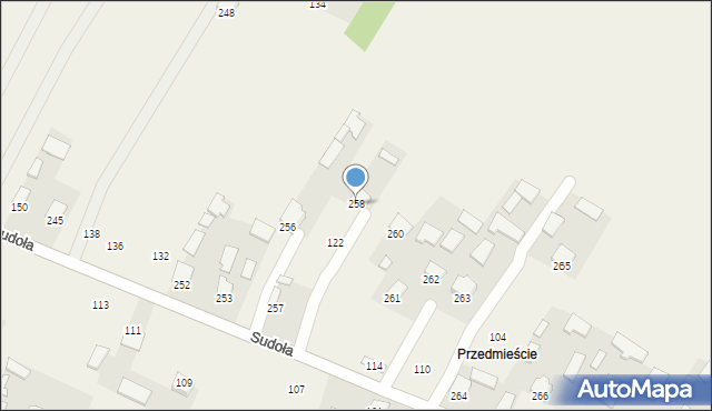 Dzikowiec, Dzikowiec, 258, mapa Dzikowiec