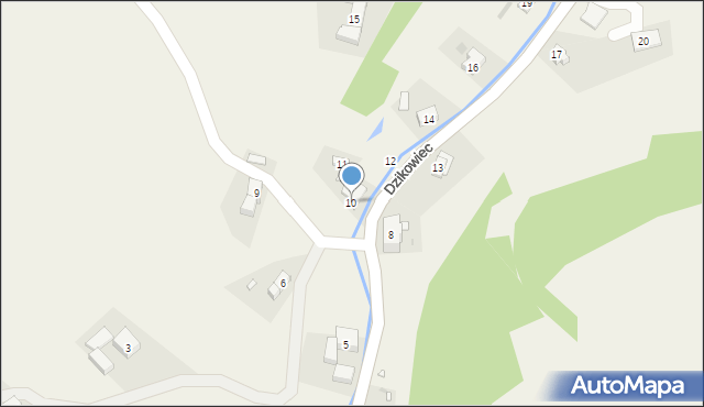 Dzikowiec, Dzikowiec, 10, mapa Dzikowiec