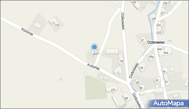 Dzikowiec, Dzikowiec, 101, mapa Dzikowiec