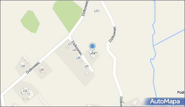 Dzikowiec, Dzikowiec, 140a, mapa Dzikowiec