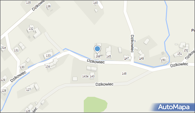 Dzikowiec, Dzikowiec, 144, mapa Dzikowiec