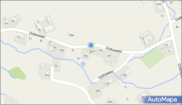 Dzikowiec, Dzikowiec, 63, mapa Dzikowiec