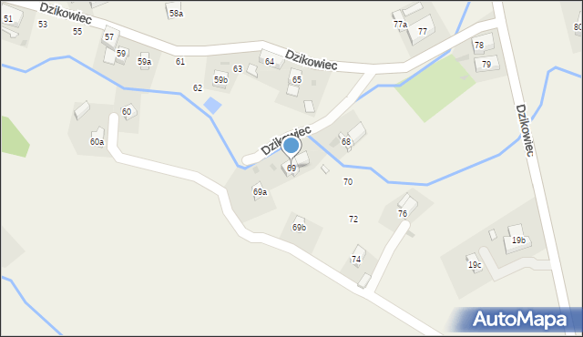 Dzikowiec, Dzikowiec, 69, mapa Dzikowiec