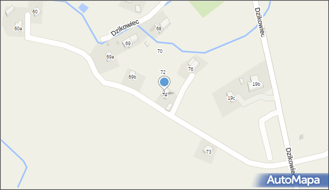 Dzikowiec, Dzikowiec, 74, mapa Dzikowiec
