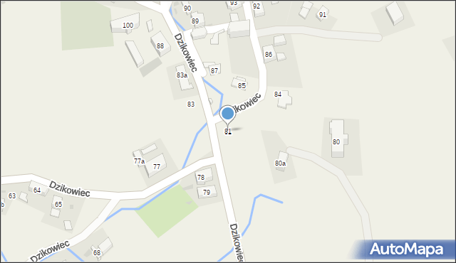 Dzikowiec, Dzikowiec, 81, mapa Dzikowiec