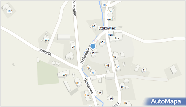 Dzikowiec, Dzikowiec, 95, mapa Dzikowiec