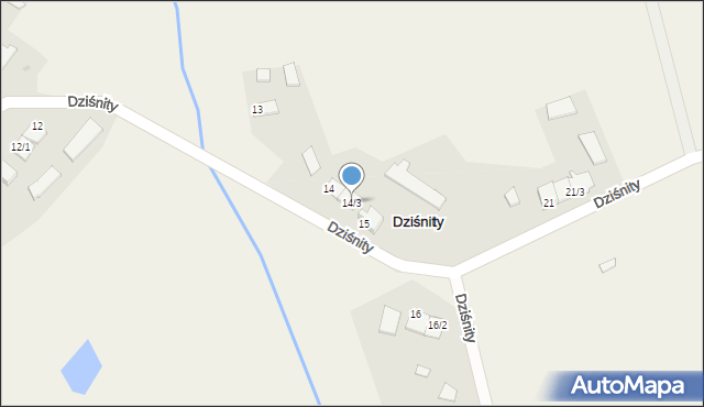 Dziśnity, Dziśnity, 14/3, mapa Dziśnity