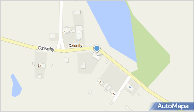 Dziśnity, Dziśnity, 7, mapa Dziśnity