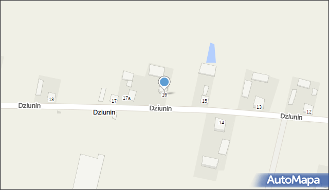 Dziunin, Dziunin, 16, mapa Dziunin