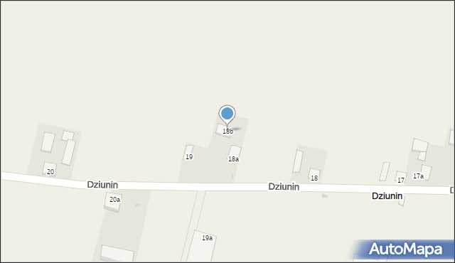 Dziunin, Dziunin, 18b, mapa Dziunin