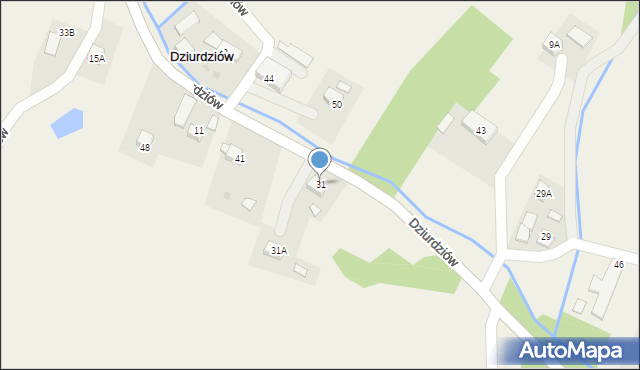 Dziurdziów, Dziurdziów, 31, mapa Dziurdziów
