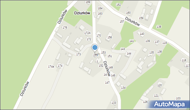 Dziurków, Dziurków, 155, mapa Dziurków