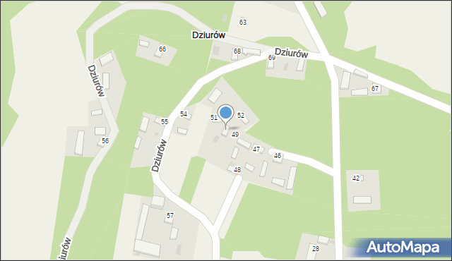 Dziurów, Dziurów, 50, mapa Dziurów