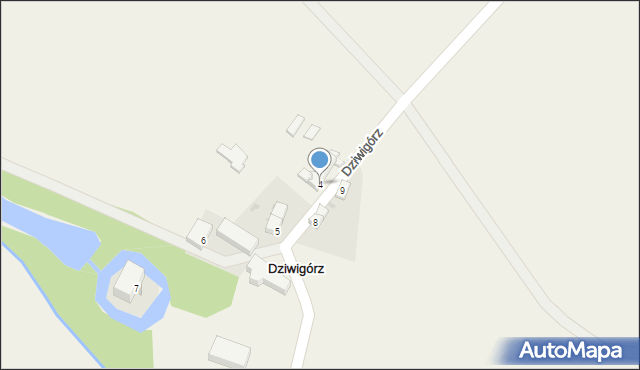 Dziwigórz, Dziwigórz, 4, mapa Dziwigórz