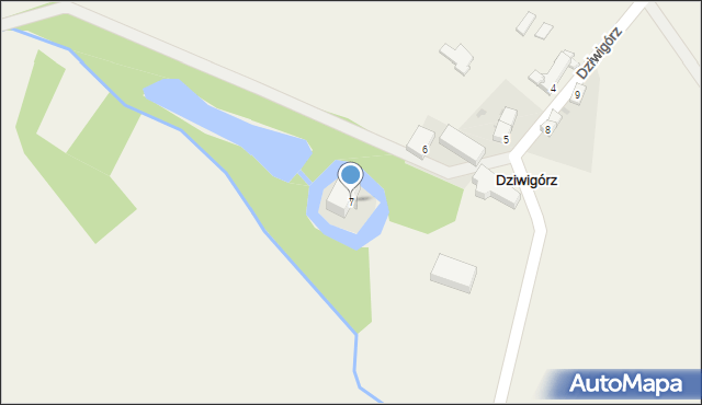 Dziwigórz, Dziwigórz, 7, mapa Dziwigórz