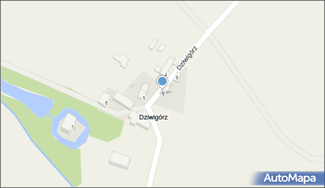 Dziwigórz, Dziwigórz, 8, mapa Dziwigórz