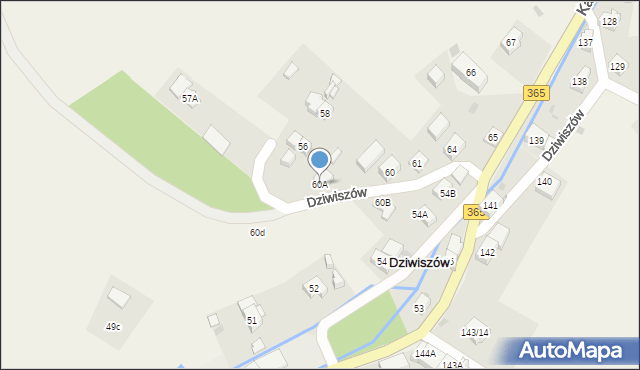 Dziwiszów, Dziwiszów, 60A, mapa Dziwiszów