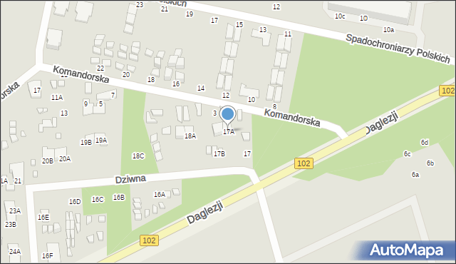 Dziwnów, Dziwna, 17A, mapa Dziwnów