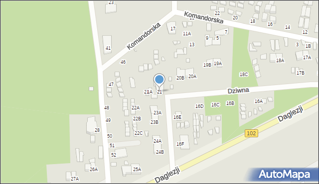 Dziwnów, Dziwna, 21, mapa Dziwnów