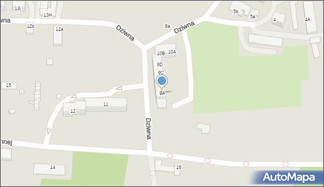 Dziwnów, Dziwna, 9A, mapa Dziwnów