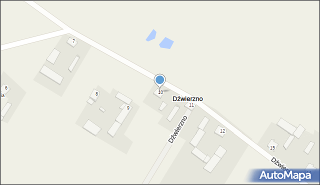 Dźwierzno, Dźwierzno, 10, mapa Dźwierzno
