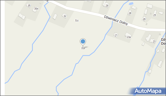 Dźwiniacz Dolny, Dźwiniacz Dolny, 31b, mapa Dźwiniacz Dolny