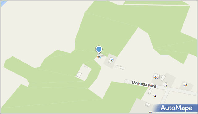Dzwonkowice, Dzwonkowice, 5a, mapa Dzwonkowice