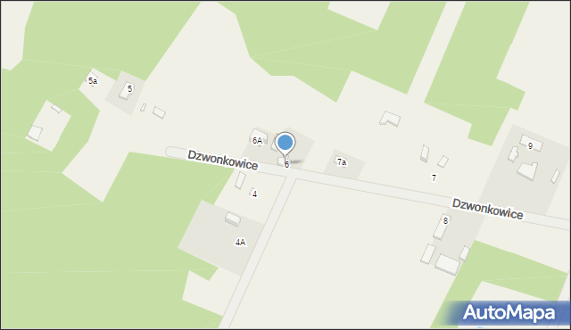 Dzwonkowice, Dzwonkowice, 6, mapa Dzwonkowice