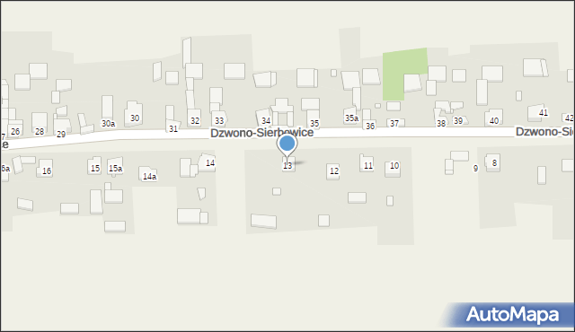 Dzwono-Sierbowice, Dzwono-Sierbowice, 13, mapa Dzwono-Sierbowice
