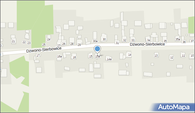 Dzwono-Sierbowice, Dzwono-Sierbowice, 15a, mapa Dzwono-Sierbowice