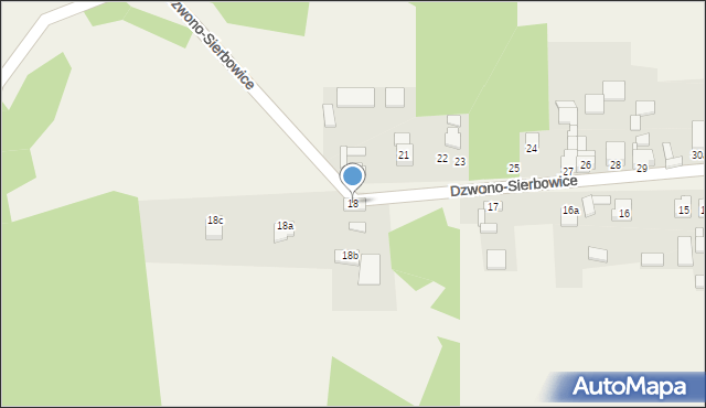 Dzwono-Sierbowice, Dzwono-Sierbowice, 18, mapa Dzwono-Sierbowice