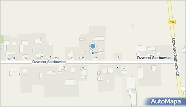 Dzwono-Sierbowice, Dzwono-Sierbowice, 46, mapa Dzwono-Sierbowice