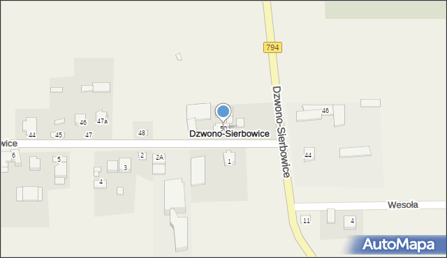 Dzwono-Sierbowice, Dzwono-Sierbowice, 50, mapa Dzwono-Sierbowice