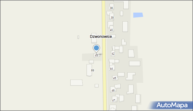 Dzwonowice, Dzwonowice, 43, mapa Dzwonowice