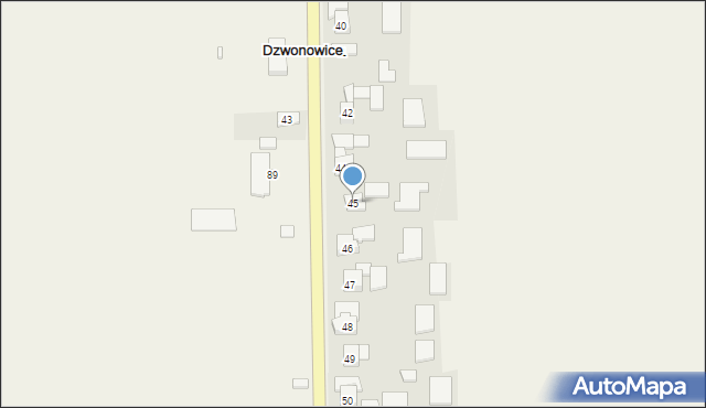 Dzwonowice, Dzwonowice, 45, mapa Dzwonowice