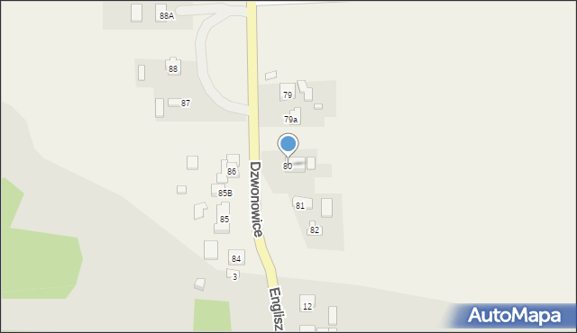 Dzwonowice, Dzwonowice, 80, mapa Dzwonowice